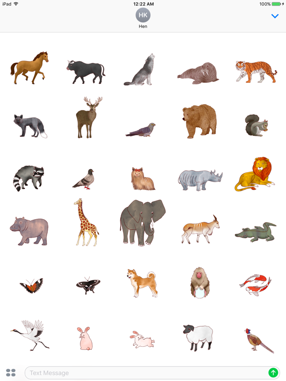 Jazzy World Animals iPad screenshot 4 - Stickers app