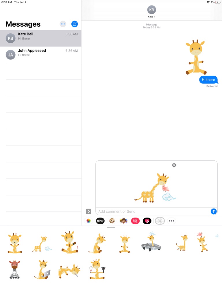 【图】Giraffe and Bird Sticker Pack(截图3)