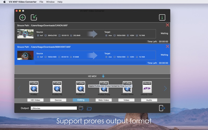 Screenshot #3 pour VX MXF Video Converter