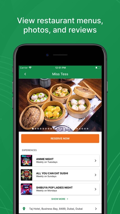 Eat App: Restaurant Bookings