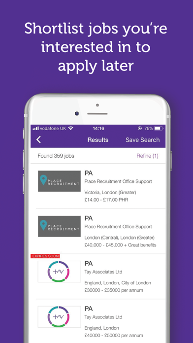 SecsintheCity – PA Job Search Screenshot