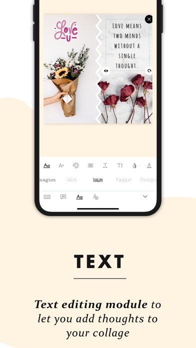 Faagun Photo Collage Editor iPhone screenshot