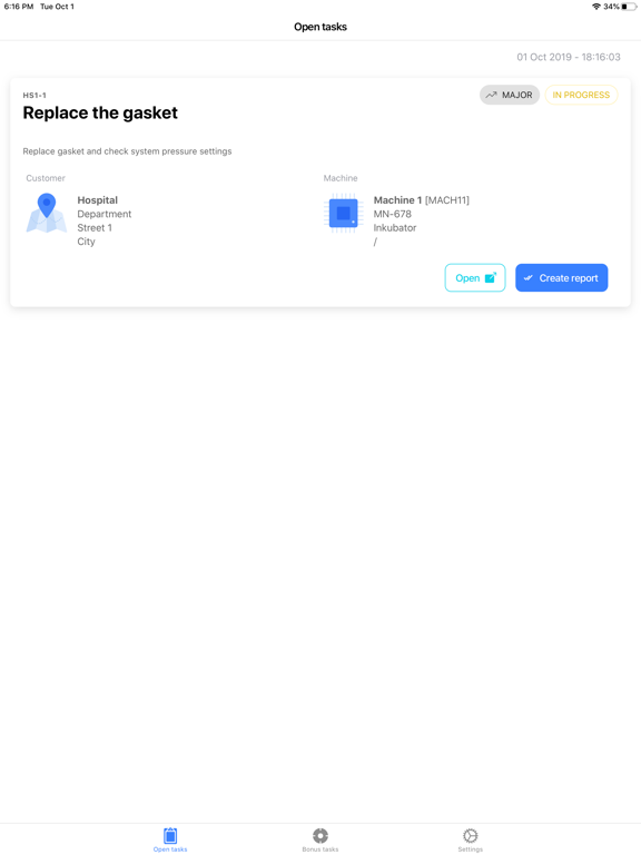 Machine Manager iPad screenshot 4 - Productivity app
