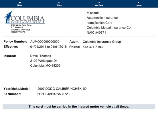 Screenshot #6 pour Columbia Insurance