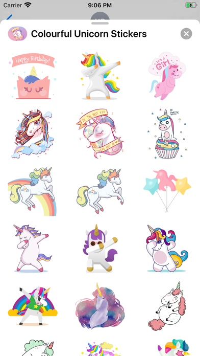 Colourful Unicorn Stickers screenshot 2