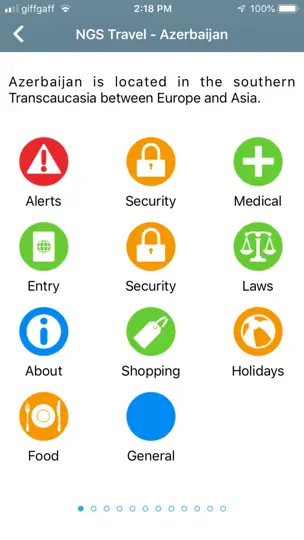 Captura de pantalla de NGS Travel en iPhone 5