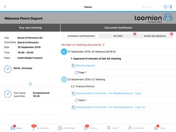 twelve mobile - Board Room iPad screenshot