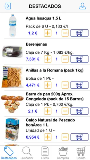 Captura de pantalla de BonÀrea Food Service en iPhone 2