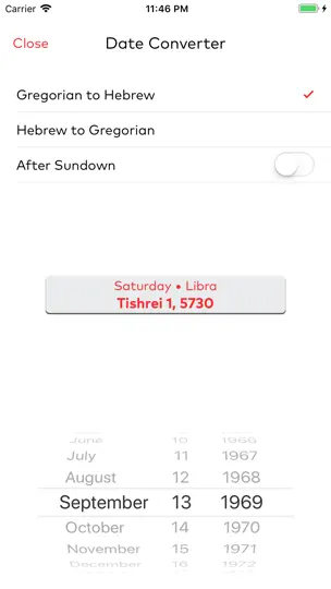 Captura de pantalla de Kabbalistic Calendar en iPhone 4