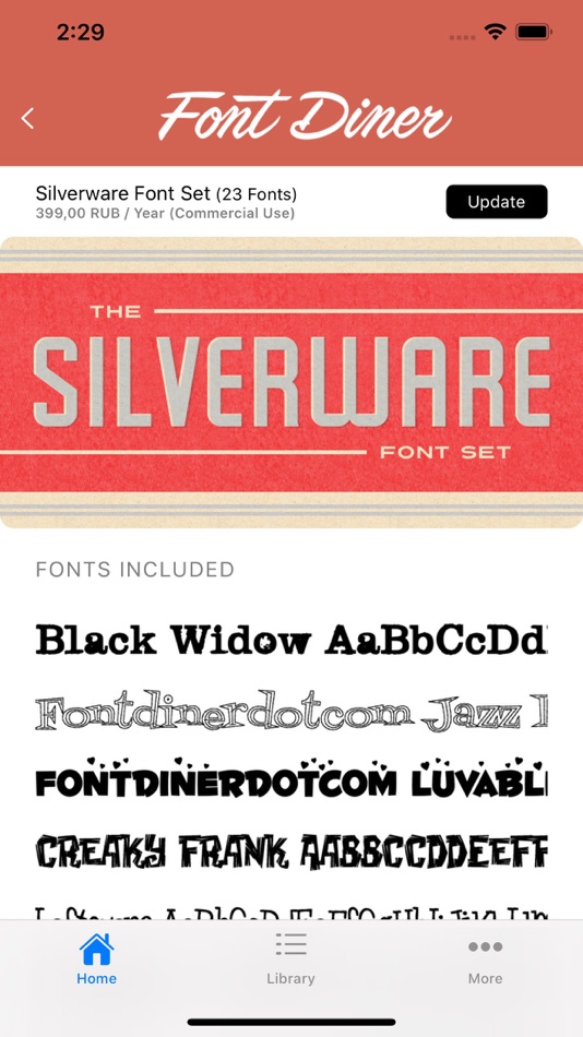 #2. Font Diner (iOS) 由: Mister Retro
