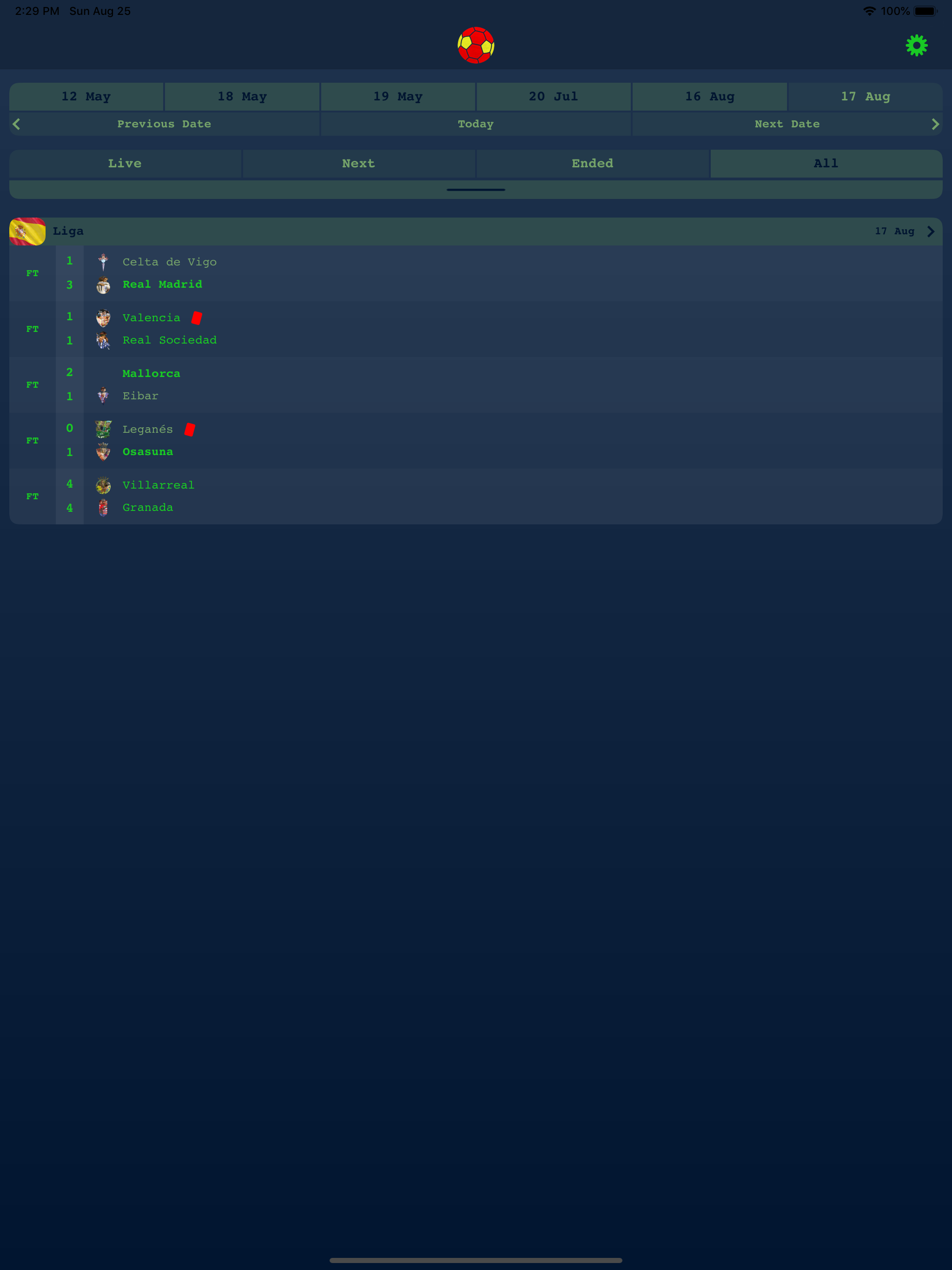 Live Results for Spanish Liga screenshot 6
