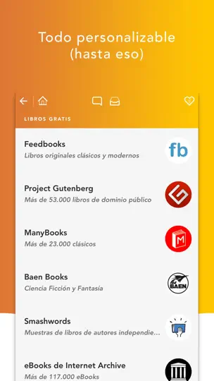 Captura de pantalla de MegaReader en iPhone 3