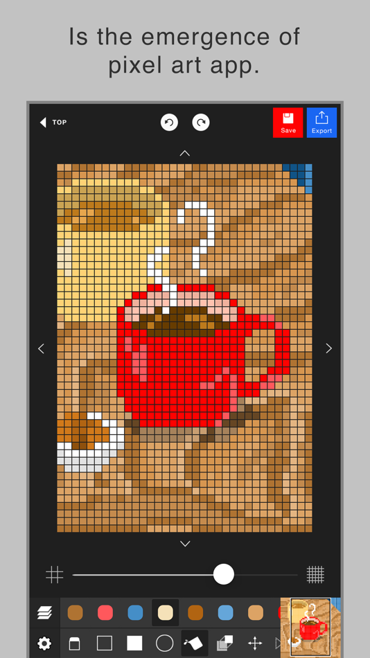 #1. Pixel art editor - Dottable - (iOS) 由: Yosuke Seki