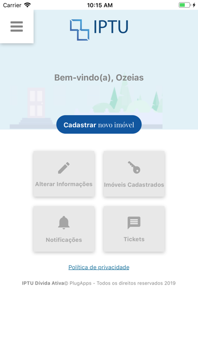IPTU App Screenshot