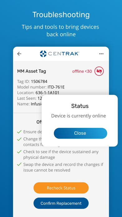 CenTrak Connect Pulse™ Mobile Screenshot