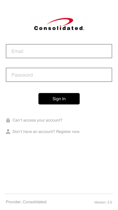 Consolidated MyAccount Screenshot