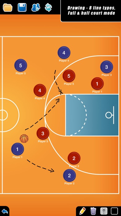 Coach Tactic Board: Basket Screenshot