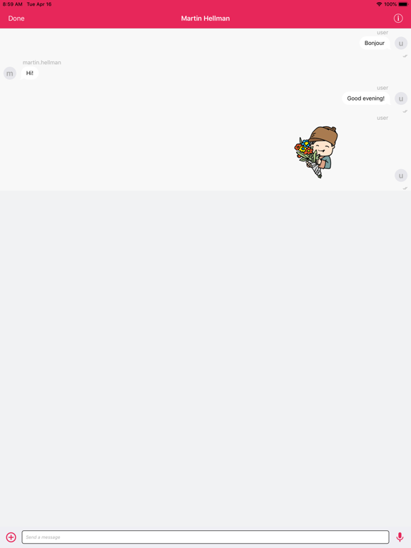 Zom Mobile Messenger iPad screenshot 4 - Social Networking app