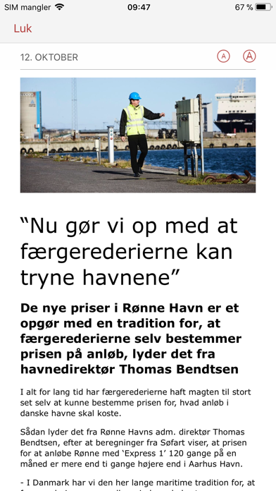 Søfart E-avis Screenshot
