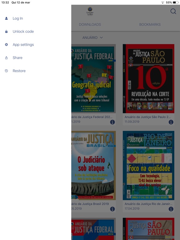 Anuário da Justiça iPad screenshot 2 - Reference app