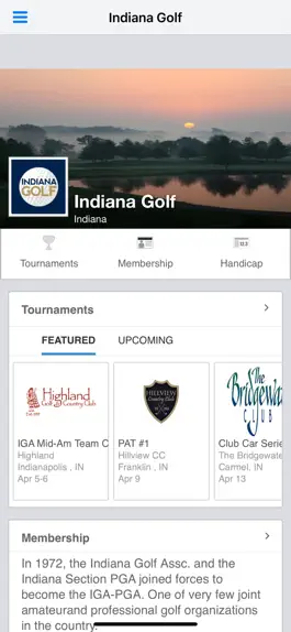 Game screenshot Indiana Golf Association mod apk