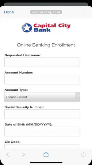 Capital City Bank Mobile screenshot 1