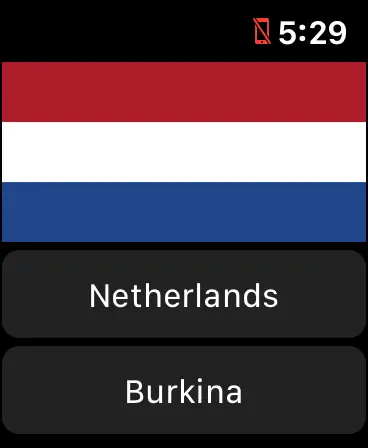 Screenshot #2 pour NationalFlagQuiz -watch game-