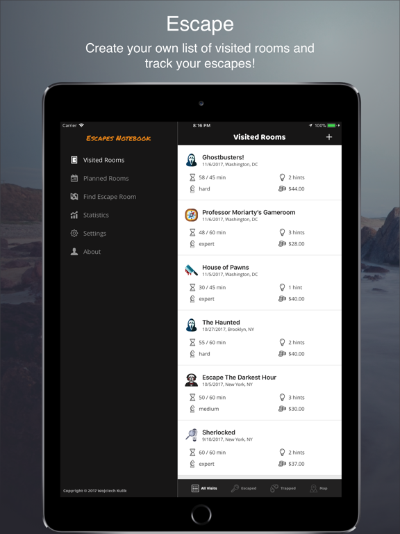 Screenshot #4 pour Escapes Notebook