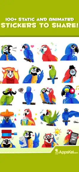 Game screenshot Macaw Parrot Emojis Stickers apk