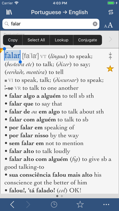 Collins Portuguese-English Screenshot