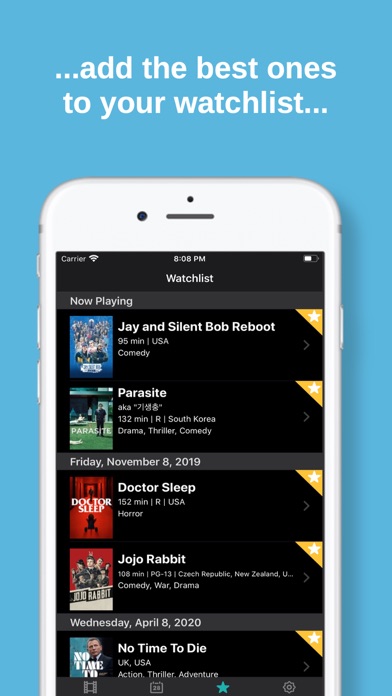 MovieStarts Screenshot
