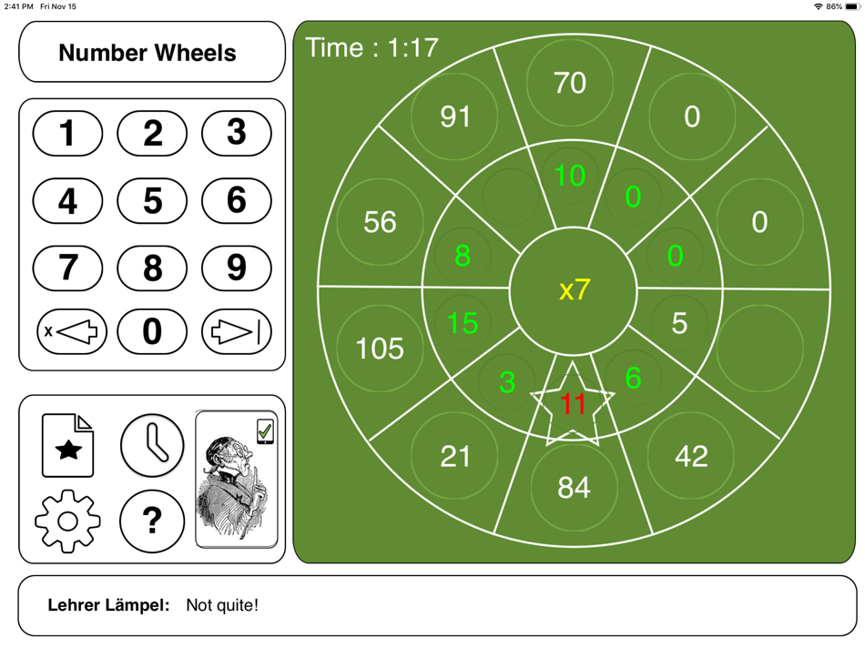 #5. Lehrer Lämpel: Number Wheels (iOS) 由: Claus Zinn