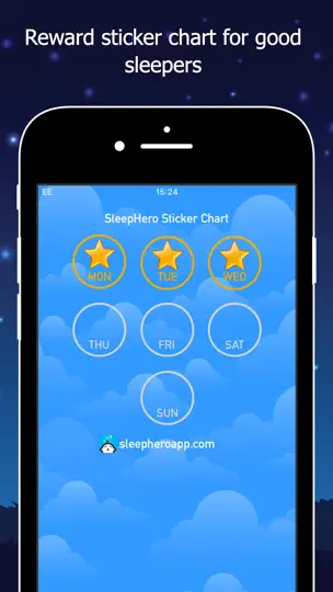 Captura de pantalla de SleepHero: Baby Sleep App en iPhone 6