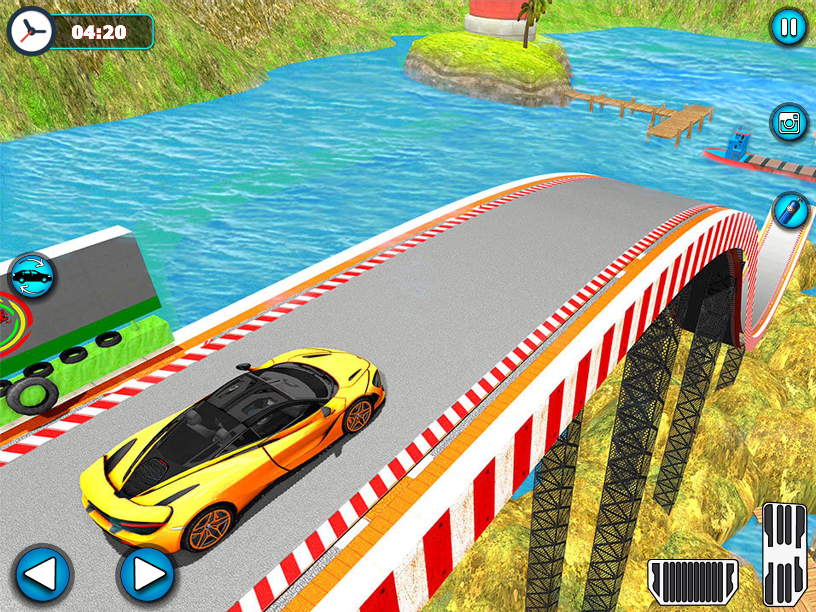 GT Car Mega Jumps Over The Sea screenshot 13