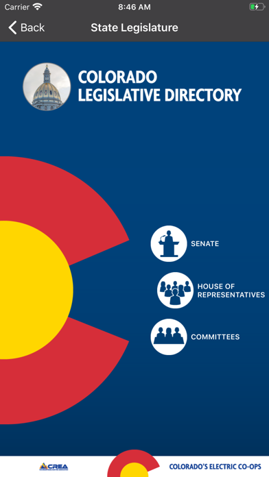 Colorado Legislative Directory Screenshot