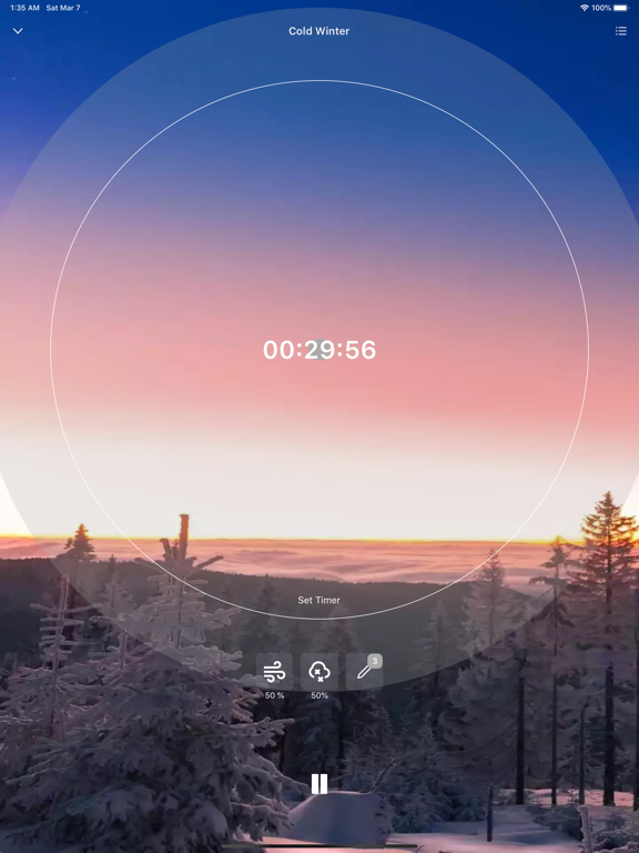 Sleep Sounds White Noise Rain iPad screenshot 1 - Health & Fitness app