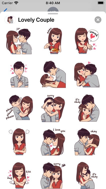 Romantic Love Story Stickers