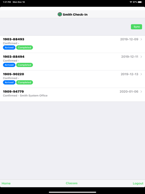 Smith Check-In iPad screenshot 2 - Education app