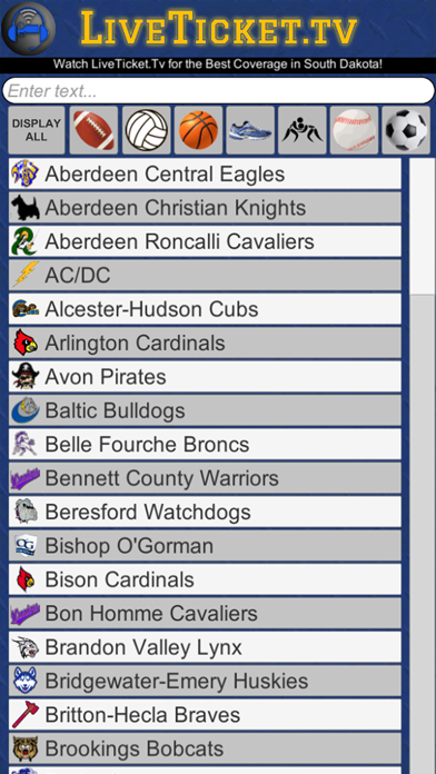 LiveTicket.tv iPhone screenshot 1 - Sports app