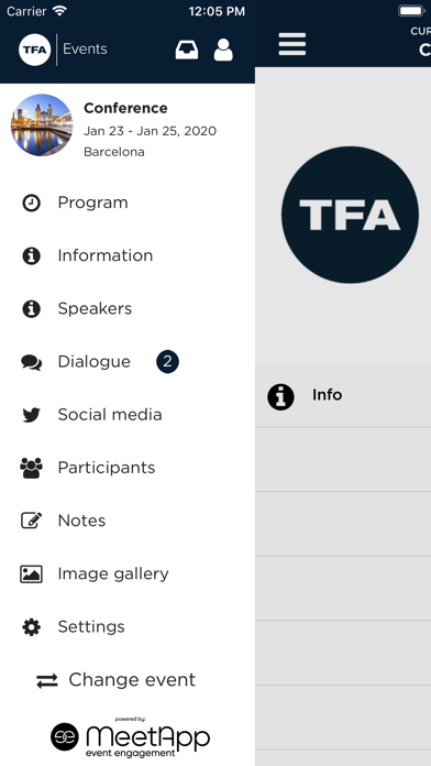 TFA Events screenshot 2