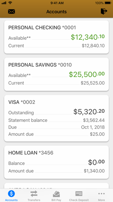 Goldwater Bank Screenshot