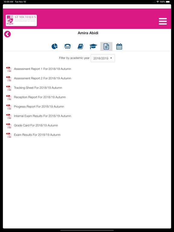 St Michael's School iPad screenshot