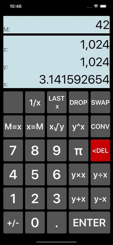 RPN Memory Calculator