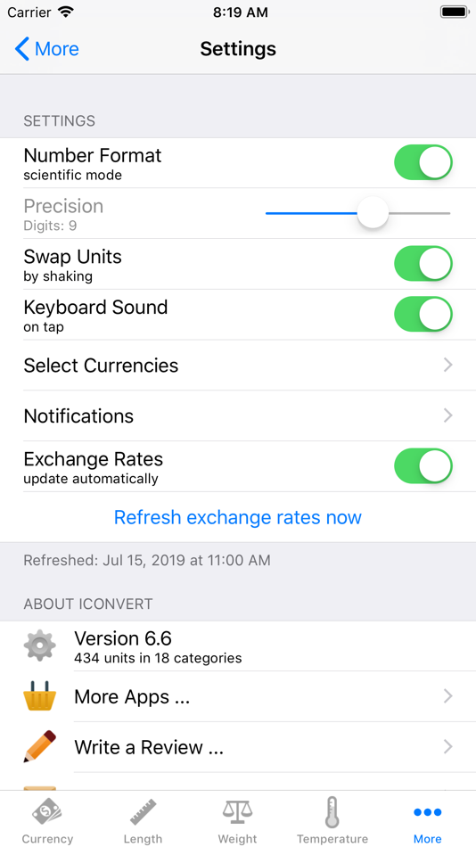 #7. Convert - Unit and Currency (iOS) بواسطة: Raphael Odermatt