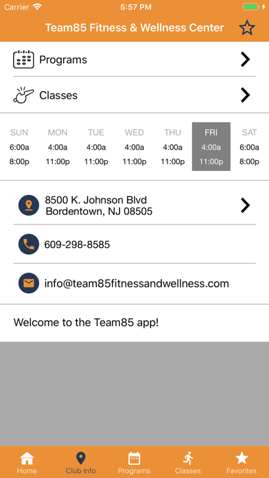 Team85 Fitness & Wellness Screenshot