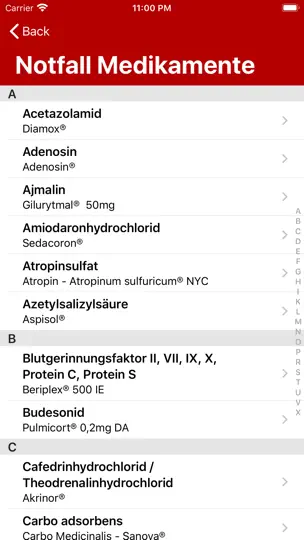 Screenshot von Notfallmedikamente Pro 4 auf dem iPhone 2