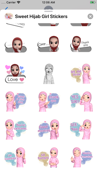 Sweet Hijab Girl Stickers screenshot 2