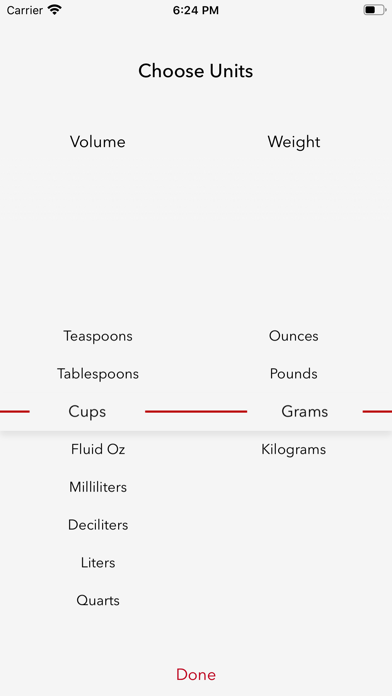 Cake - ingredient conversion Screenshot