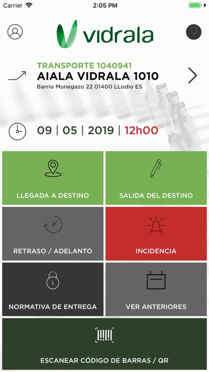 VIDRALA TRANSPORTISTAS