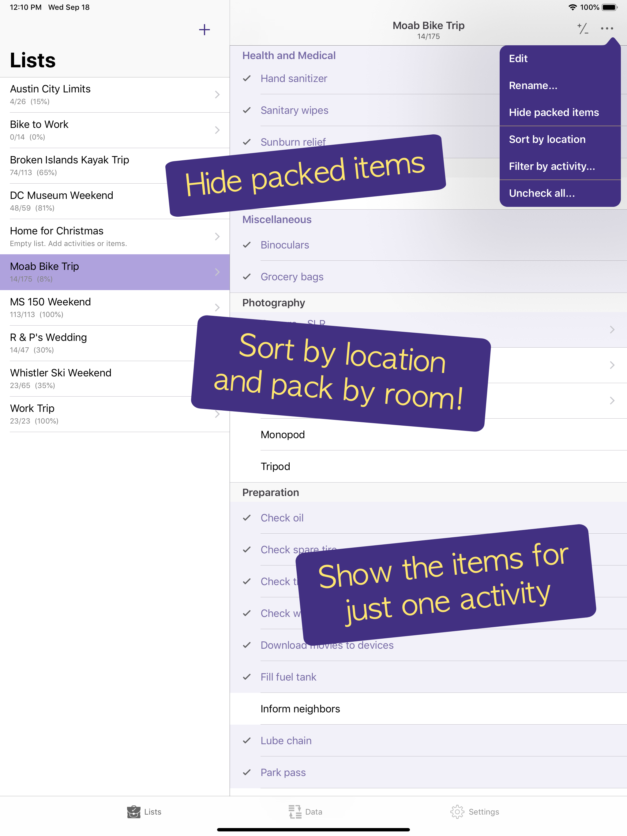 PackCheck Packing List screenshot 17